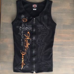 Harley Davidson zip up Vest